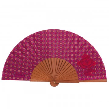 Hand fan ORIENT red