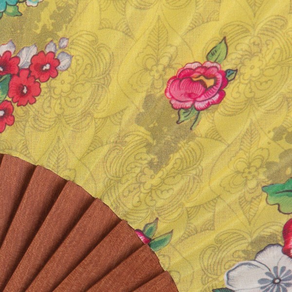 Hand fan HANAMI yellow