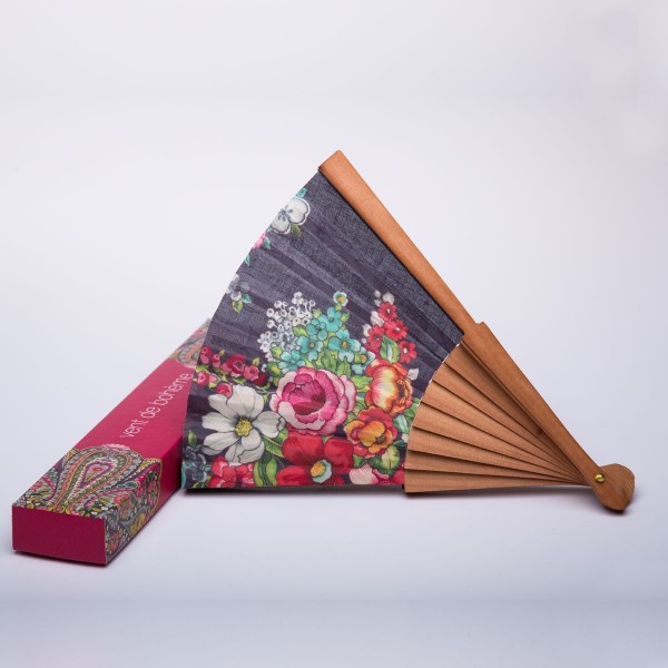 Hand fan HANAMI Noir