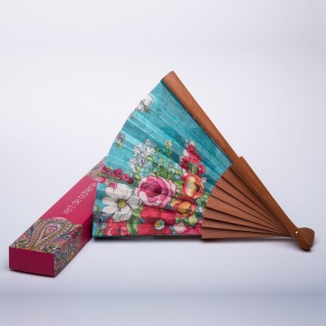 Hand fan HANAMI blue 2