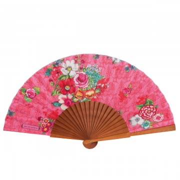 Hand fan HANAMI corail
