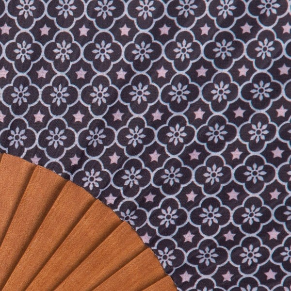 Hand fan LILA noir