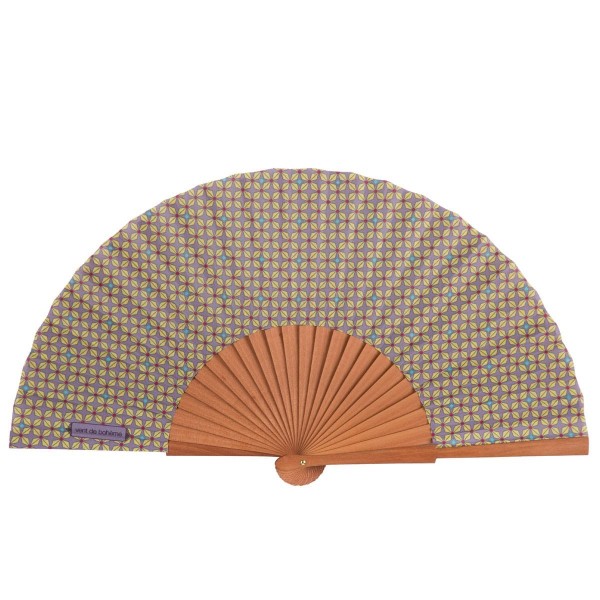 Hand fan PAON yellow