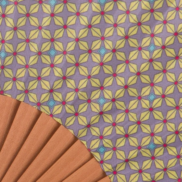 Hand fan PAON yellow