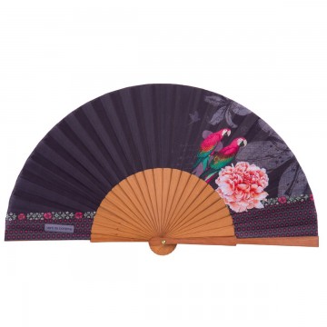 Hand fan MACAO noir
