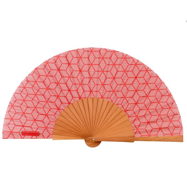 Eventail AZILA rouge