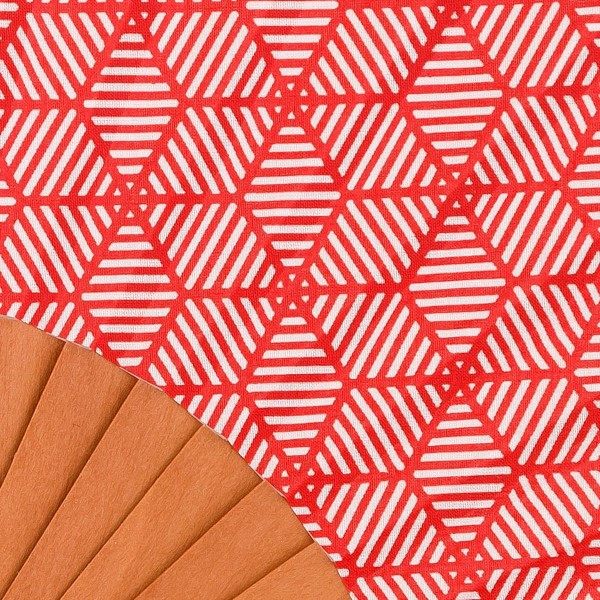 Hand fan AZILA rouge