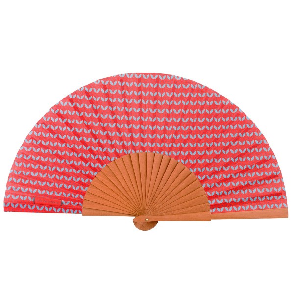 Hand fan TULIP rouge
