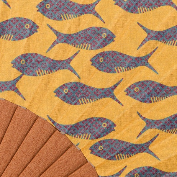 Hand fan lagoon brown