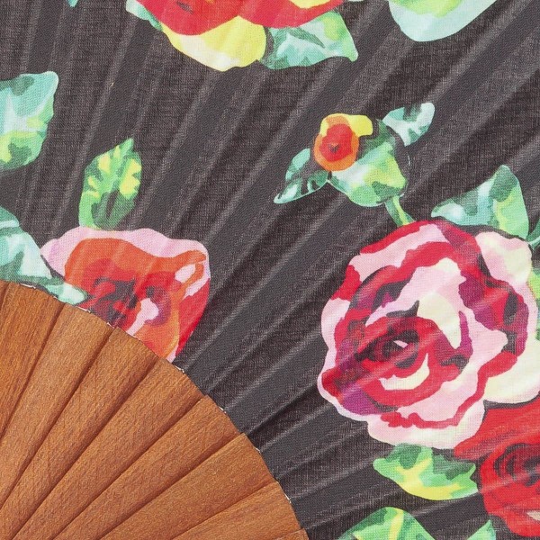 Hand fan ROSA noir