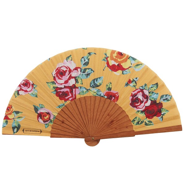Hand fan ROSA curry