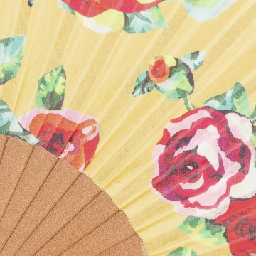 Hand fan ROSA curry 2