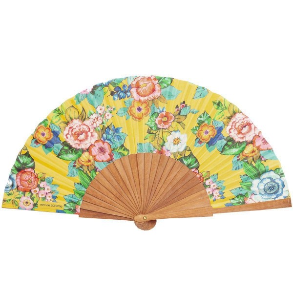 Hand fan ROSA curry