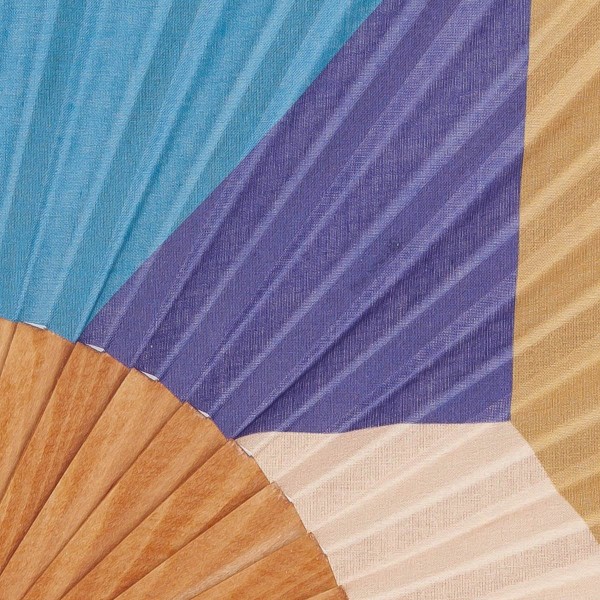 Hand fan PARADIS blue