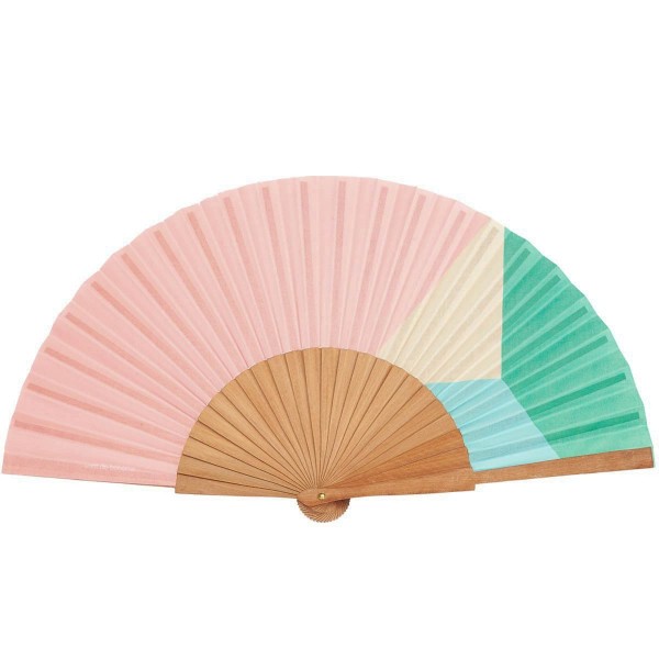 Hand fan PARADIS corail