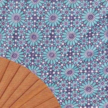 Hand fan SUNNY indigo 2