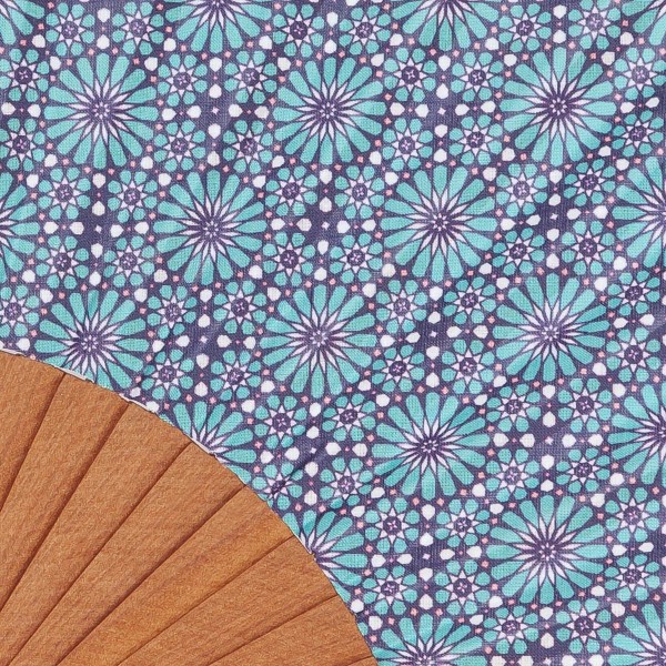 Hand fan SUNNY indigo