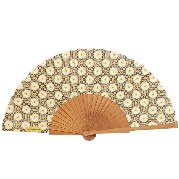 Hand fan SUNNY jaune