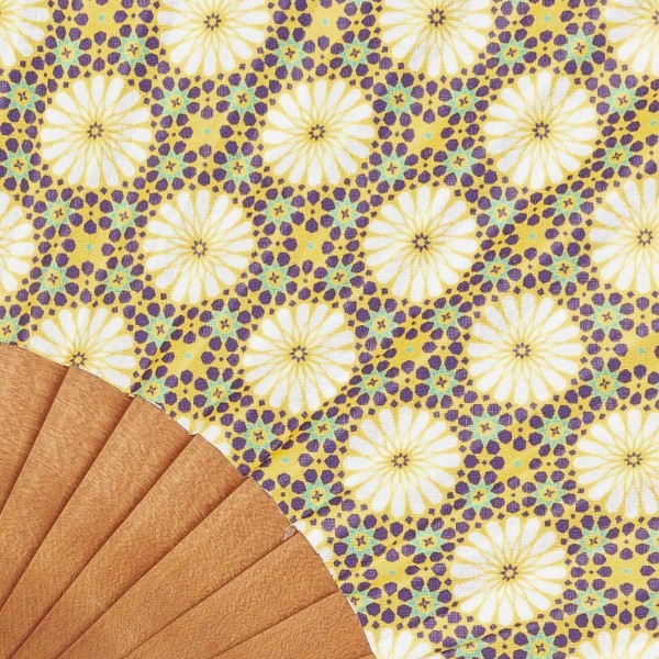 Hand fan SUNNY jaune