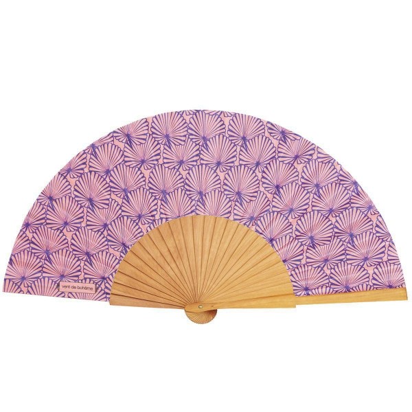 Hand fan TROPICAL rose