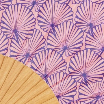Hand fan TROPICAL rose 2