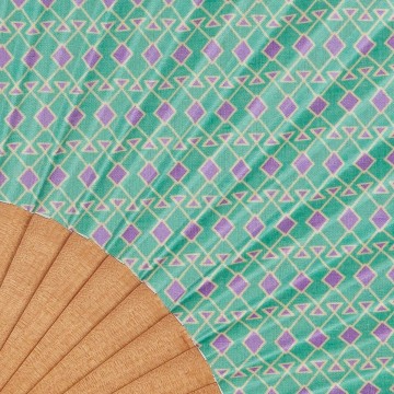 Hand fan MAYA green 2