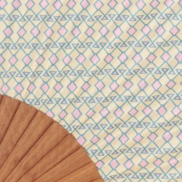 Hand fan MAYA brown 2