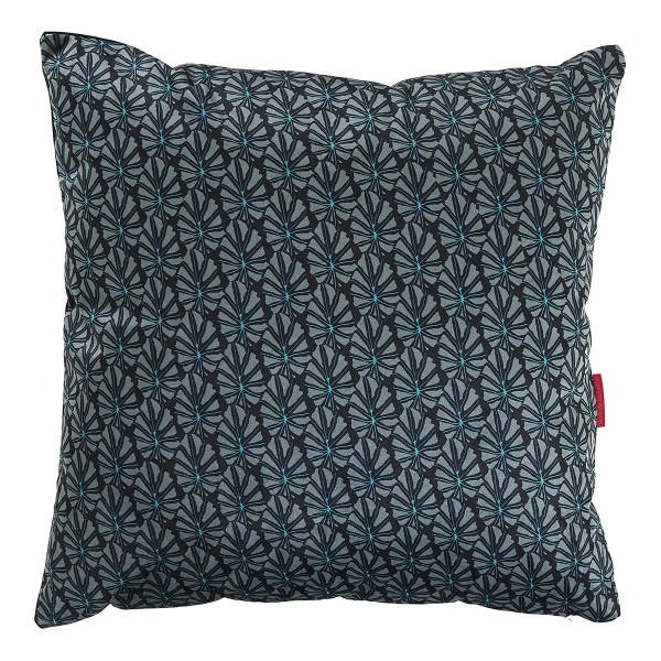 Velvet cushion cover MOOREA noir 45x45