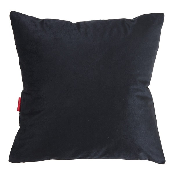 Velvet cushion cover MOOREA noir 45x45