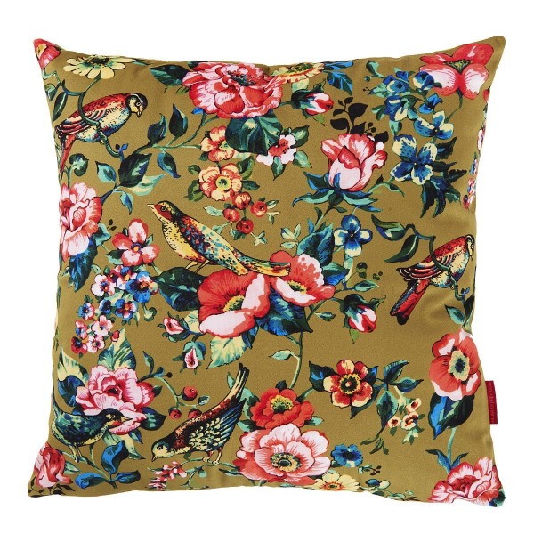 Velvet cushion cover HAIKU doré 45x45