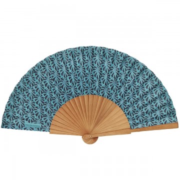 Hand fan MOOREA turquoise
