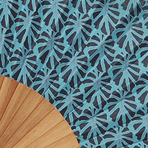 Hand fan MOOREA turquoise