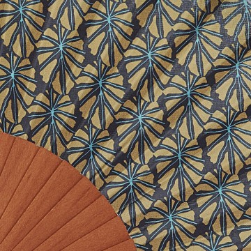 Hand fan MOOREA doré 2