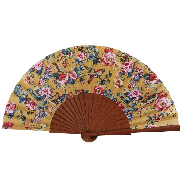 Hand fan HAIKU jaune