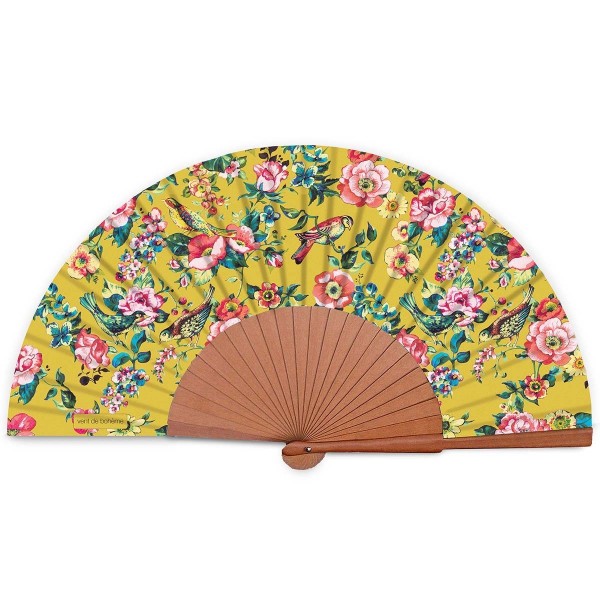Hand fan HAIKU jaune