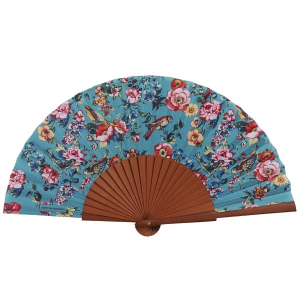 Hand fan HAIKU turquoise