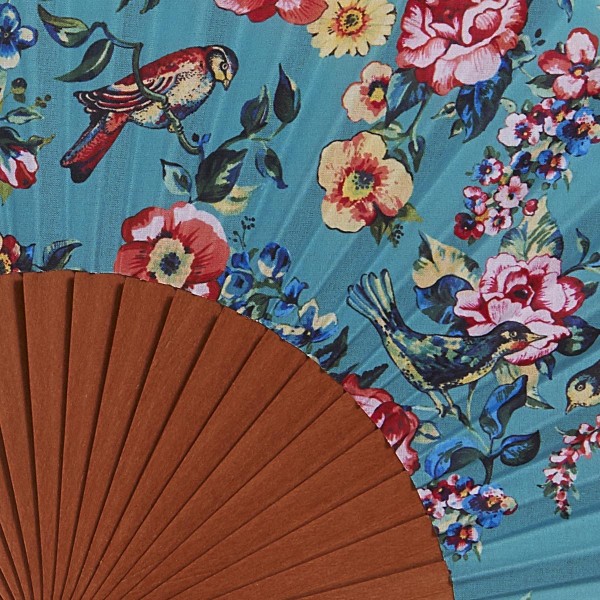 Hand fan HAIKU turquoise
