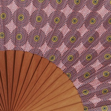 Hand fan HANOI rose 2