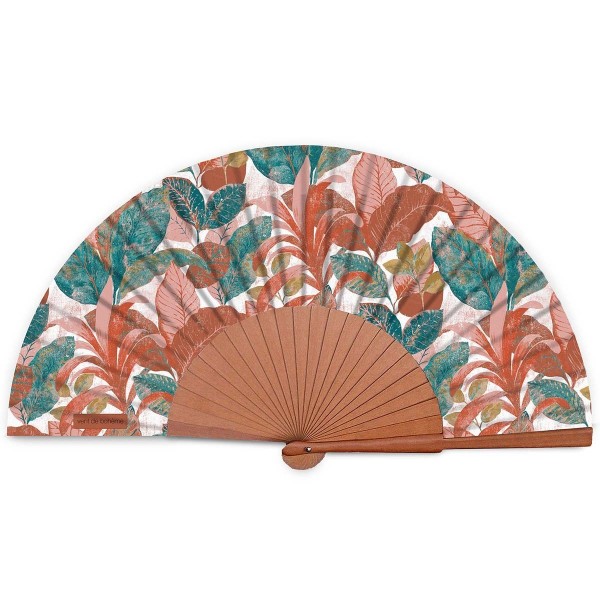 Hand fan WILD brown