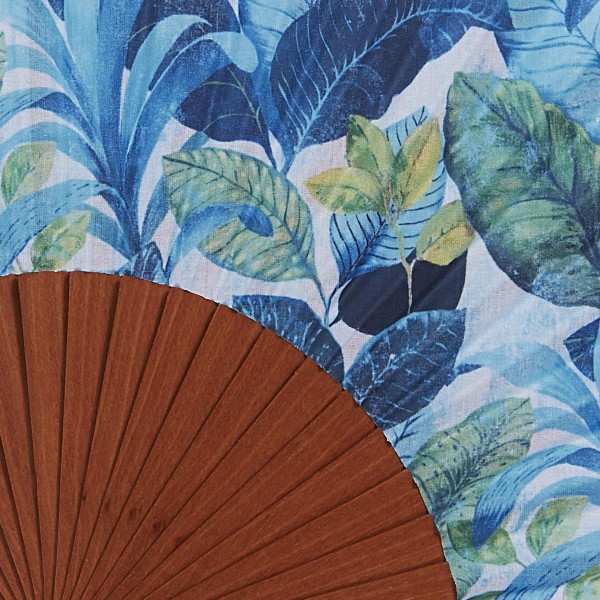 Hand fan WILD turquoise