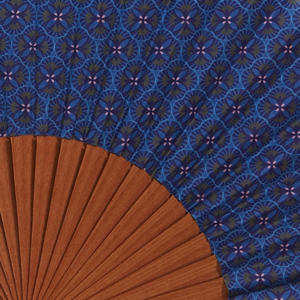 Hand fan LOTUS blue