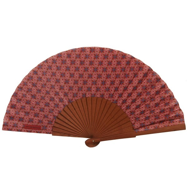 Hand fan LOTUS orange