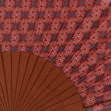 Hand fan LOTUS orange 2