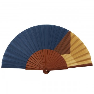 Hand fan PARADIS blue