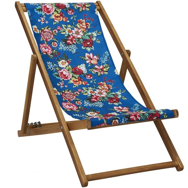 Deckchair canvas SHANTI blue
