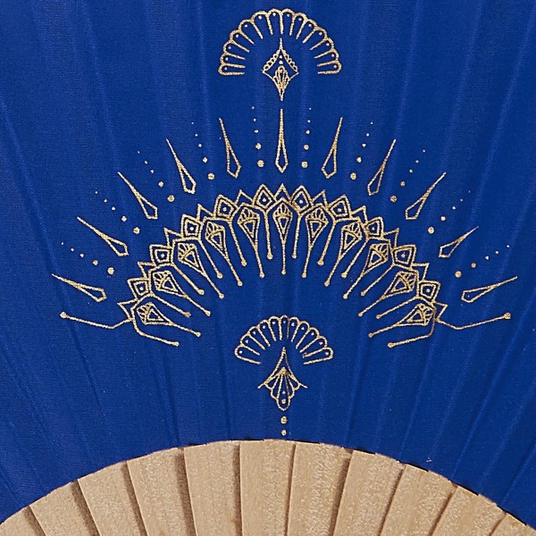 Hand fan BERBERE indigo