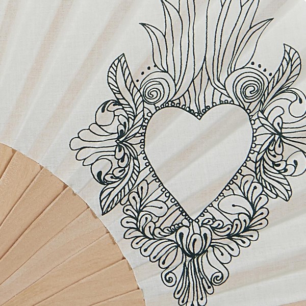 EVENTAIL Heart sacred ivory