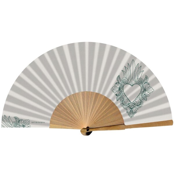 Hand fan COEUR SACRE ivoire