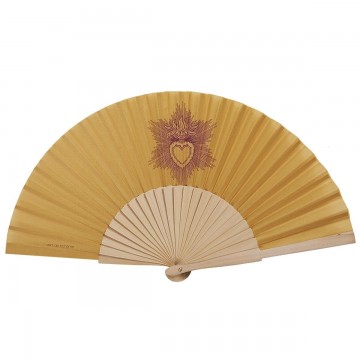Hand fan EX VOTO jaune