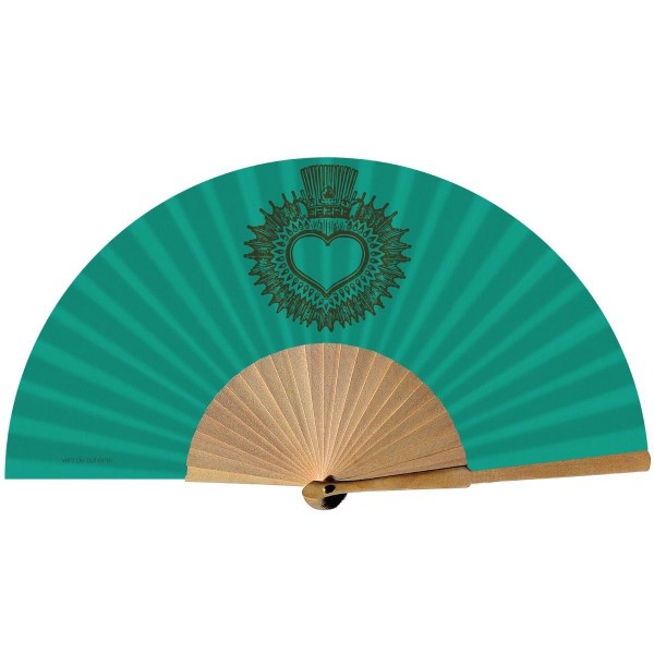 Hand fan AMA turquoise